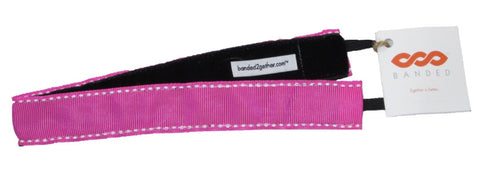 Banded Hot Pink Stitch Headband
