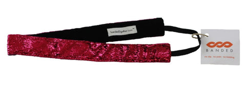 Banded Hot Pink Sparkle Headband