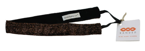 Banded Brown Sparkle Headband